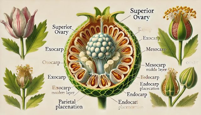 Describe the Morphology of Superior Ovary