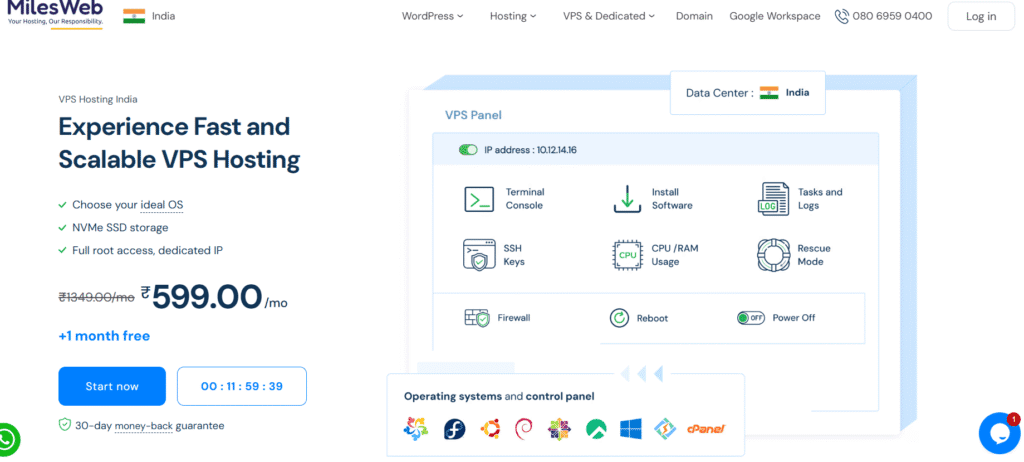 MIlesWeb VPS Hosting Plans
